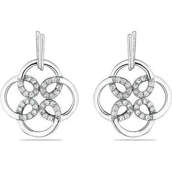 Image 1 of Swan Сребърни обици с вградени камъни цирконий JT7709E Swan