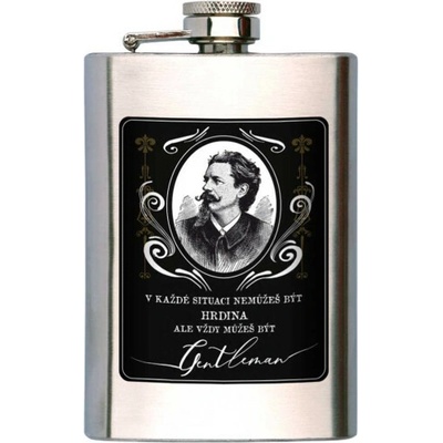 Nerezová placatka 200 ml, Gentleman