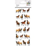 TITANUM Convex stickers soft horses 18pcs