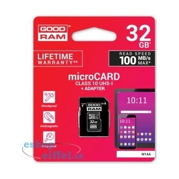 GOODRAM microSDHC 32GB UHS-I U1 + adapter M1AA-0320R11
