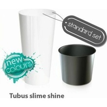 KAXL Plastový květináč 8L TUBUS SLIME SHINE Limetka DTUS200S