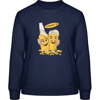 AWDis Sweat mikina Pivní motiv Na zdraví Oxfordská modrá