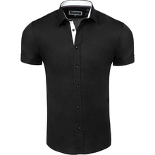 Carisma pánská košile krátký rukáv slim fit 9102 černá