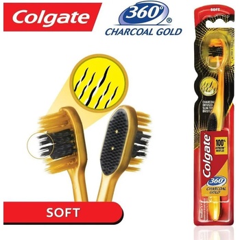 Colgate 360° Charcoal Gold четка за зъби софт