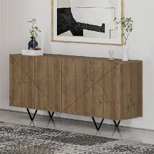 TopMebel Шкаф Jakomen TopMebel от меламин в светлокафяв цвят 180x41.7x80cm