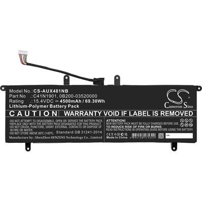 Cameron Sino Батерия за лаптоп ASUS ZenBook 14 UX481F, ZenBook Duo UX481FA, C41N1901 LiPo 15.4V 4500 mAh CAMERON SINO (AUX481NB)