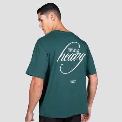 GymBeam Мъжка тениска Lifting Heavy Forest M