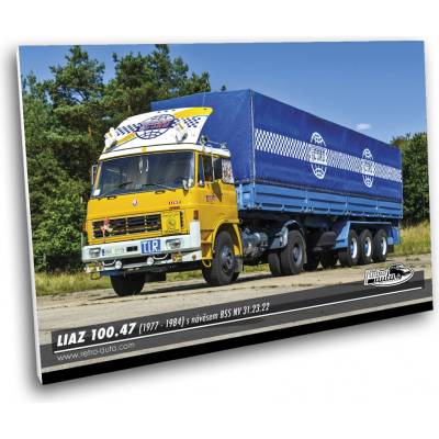 Obraz č. 16 - LIAZ 100.47 (1977 - 1982) s návěsem BSS NV 31.23.22 100 x 70 cm