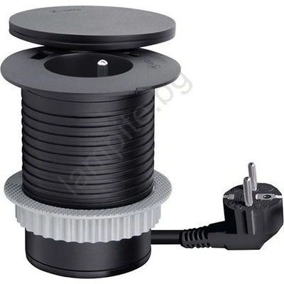 Solight PP119CWB - Вградена розетка с безжично зареждане 10 W, 1x розетка + USB-A и USB-C, черна (SL1657)