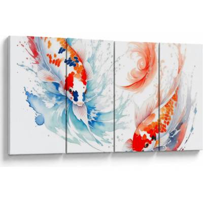 Obraz - Ryby, štvordielne 160x80 cm
