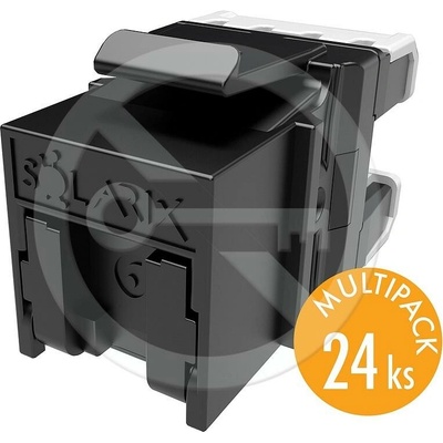 SXKJ-6-UTP-BK-NA - Solarix keystone CAT6 quick cut, multipack 24 ks