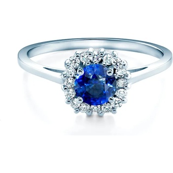 Image 1 of SAVICKI Годежен пръстен savicki: бяло злато, син сапфир