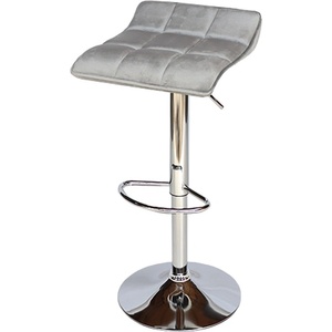 Bogdan Furniture Am Бар стол Калипсо -5 кадифе светло сив