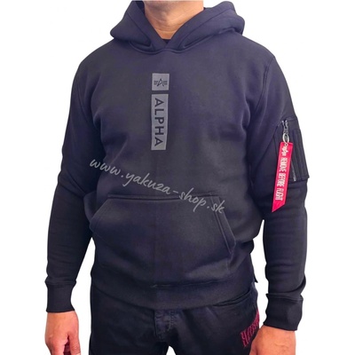 Alpha Industries ALPHA PP Hoody pánska mikina black čierna