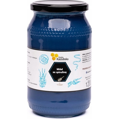 Pasieka Kaszubska Med so Spirulinou 1,2 kg