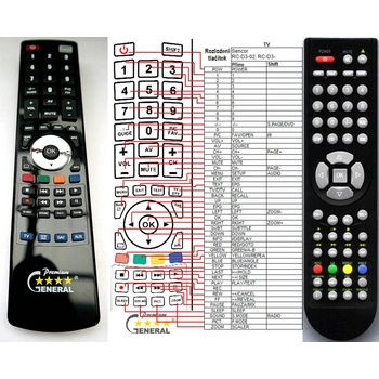 GENERAL SENCOR SLT2228DVD - съвместимо дистанционно управление на марката General (SLT2228DVD)