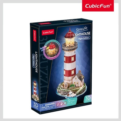 CubicFun 3D Puzzle Noční edice Maják 72 ks