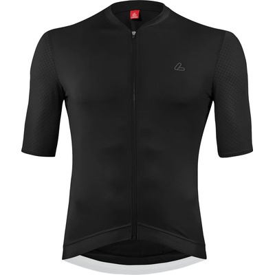 Löffler Мъжка фланелка с къс ръкав за колоездене Löffler Bike Jersey Full-Zip Skys Hotbond RF Cycling jersey - Black - размер 56 (EU) (056-3930-0116)