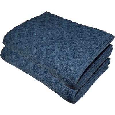 Kaptan Dětský ručník Káro 40 x 60 cm tmavě modrý