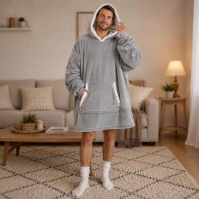 Ruhhy 24402 Televízna mikina s kapucňou XXL sivá