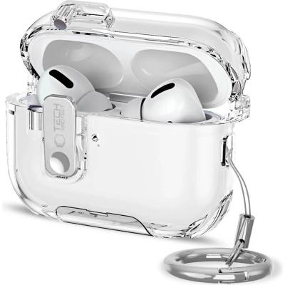 Tech-protect bounce pro ПРОТЕКТОРЕН КАЛЪФ ЗА apple airpods pro 3, ПРОЗРАЧЕН