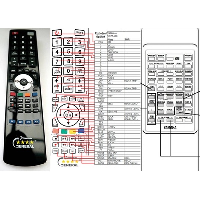 GENERAL YAMAHA VS71400 - съвместимо дистанционно управление на марката General (VS71400)