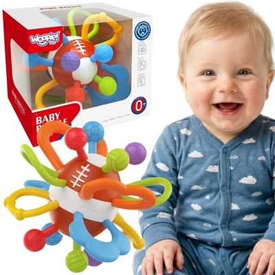 Woopie baby smyslové chrastítko a kousátko míček