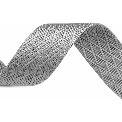 Oboustranný popruh lesklý šíře 38 mm METRÁŽ - 5 černá