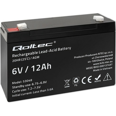 Qoltec 6V 12Ah