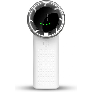 Techsuit - Премиум мини ръчен вентилатор (A8) - с LED дигитален дисплей, USB-C презареждаем, 5 скорости на вятъра, 3600mAh - бял (KF2350868)