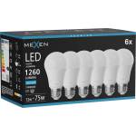 Mexen Nova 6x LED крушка E27, A60, 12W, Студена - 6500K, 1260 lm - L100-E27-1265-01x06 (L100-E27-1265-01x06)