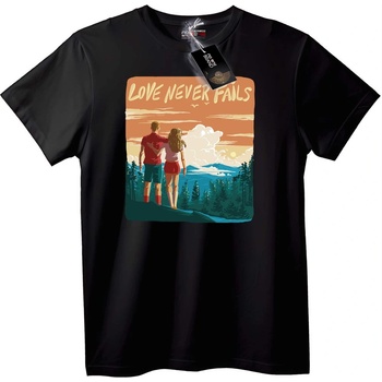 NOONEBRAND Тениска Любовта никога не изневерява - 2XL, White