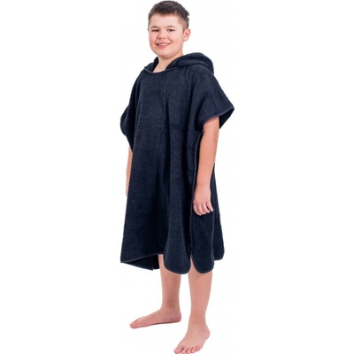 EVEI Pončo s kapucňou Čierne 80x90 cm