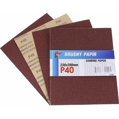 LEVIOR papier brúsny 230x280mm P40 10ks
