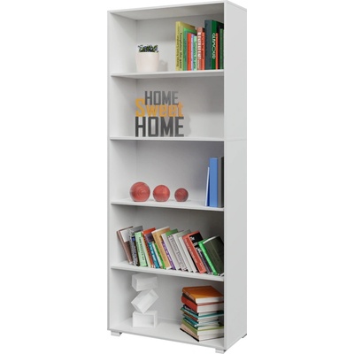 Casaria Knihovna bílá 190x60x31 cm materiál MDF 106616 – Zboží Dáma