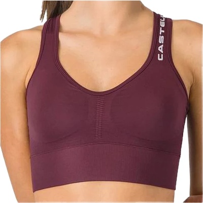 Castelli Дамски потник за колоездене Castelli Women's Comfort Travel Crop Top Cycling singlet - Deep Bordeaux - размер L/XL (156-2743-0212)