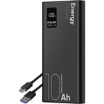 OBAL:ME Външна батерия /power bank/ OBALME EnergyPulse Fast Charging, 10 000mAh, черна, 2x USB-A, 1x USB-C, LED дисплей, защита от пренапрежение (OMPWB10K)