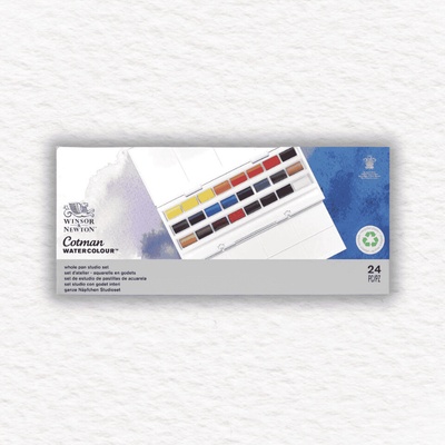 Winsor & Newton Cotman akvarelová sada Studio Set 24 celých panvičiek