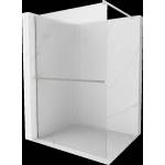 Mexen Kioto+ душ кабина с полица Walk-in 130 x 200 cm, ивици, четкан никел - 800-130-121-97-09 (800-130-121-97-09)