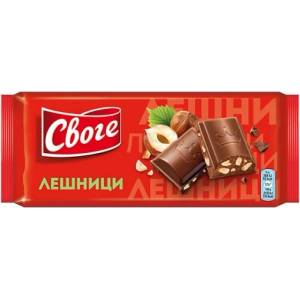 Своге Шоколад Своге с лешници 80гр
