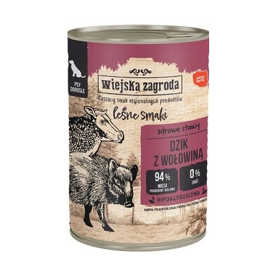 Wiejska Zagroda Forest Flavors Divoké prase s hovězím 400 g