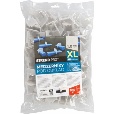 Distančník XL Strend Pro, nivelační, pod obklad, 1.0 mm, 13-22 mm, bal. 100 ks, plast, šedý