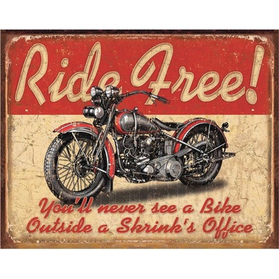 Desperate Enterprises, Inc Ride Free - plechová retro cedule, 40x32 cm 1699