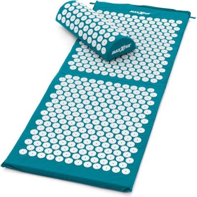 MAXXIVA 81684 Akupresúrna podložka s vankúšom 130x50 cm, petrolej