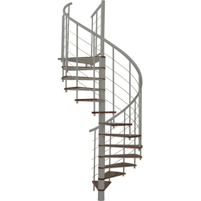 Minka STAIRS Kombinované točité schodiště Fusion ořech/šedá pr. 160 cm