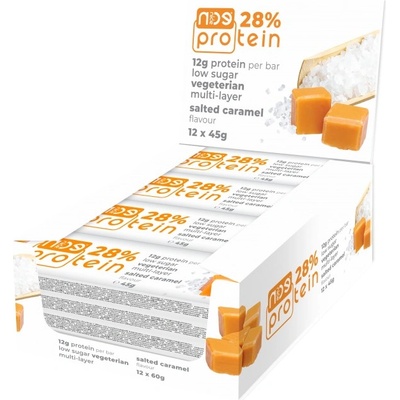 Nice Pro Nice Protein Bar | 28% Protein [12 x 45 грама] Солен карамел