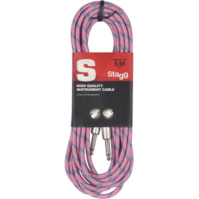 Stagg SGC6VT Pink 6 m Директен - Директен Инструментален кабел (SGC6VT PK)