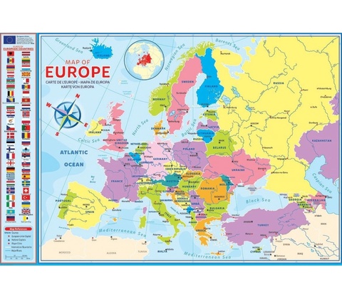 Eurographics Mapa Evropy 200 dielov