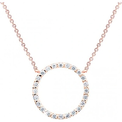 Cutie Jewellery Náhrdelník z ružového zlata so zirkónmi Z6323-40-10-X-4