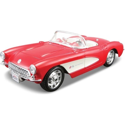 Maisto Kit Chevrolet Corvette 1957 model ke skládání červená 1:24